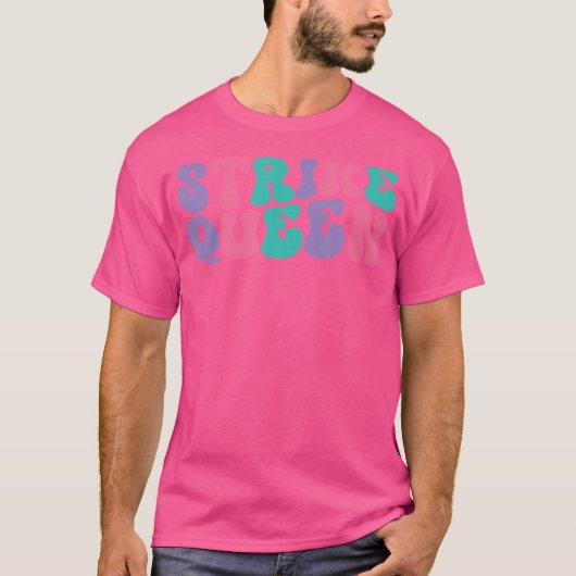Strike Queen Wo Bowling Wavy Groovy T-shirt (Voorkant)
