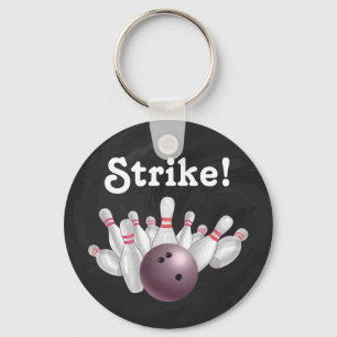 Strike. Roze Bowling Ball met Sleutelhanger met pi