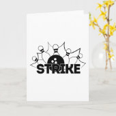 Strike Sign Bowling Print Kaart (Gele Bloem)