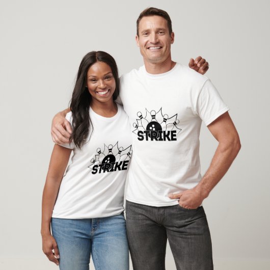 Strike Sign Bowling Print T-shirt (Unisex)