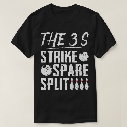 Strike Spare Split Bowling T-shirt (Design voorkant)