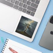 Strike Tree Kunstcollectie Sticker (Laptop met iPhone)