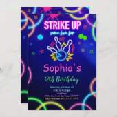STRIKE UP Bowling Uitnodiging (Voorkant / Achterkant)