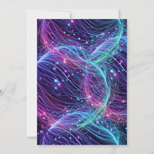 Strike Up Some Fun Neon Glow Bowling Birthday Kaart (Achterkant)