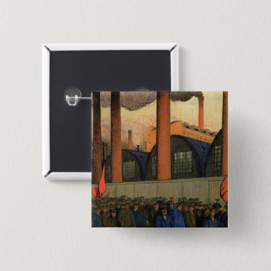 Strike Vierkante Button 5,1 Cm (Voorkant /achterkant)