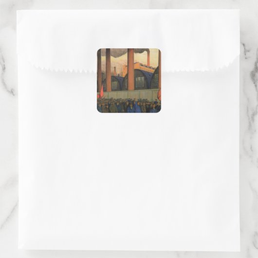 Strike Vierkante Sticker (Tas)