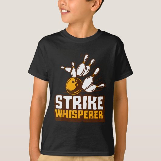 Strike Whisperer Bowling Funny Bowler League Team T-shirt (Voorkant)