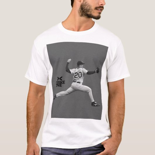 Strike Zone Baseball Pitcher Silhouette – Dynamic T-shirt (Voorkant)