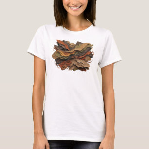 Strikend Oranje ABSTRACTE KUNST Artistiek Motief T-shirt