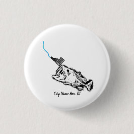 STRIKEND PATRIOT ID - DE NAAM VAN DE DOUANESCHIEMA RONDE BUTTON 3,2 CM