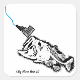 STRIKEND PATRIOT ID - DE NAAM VAN DE DOUANESCHIEMA VIERKANTE STICKER