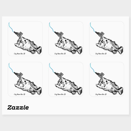 STRIKEND PATRIOT ID - DE NAAM VAN DE DOUANESCHIEMA VIERKANTE STICKER (Vel)