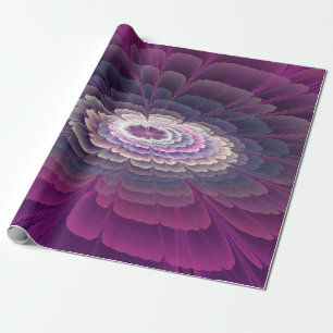 Strikende Bloem Kleurrijke Abstracte Fractale Kuns Cadeaupapier
