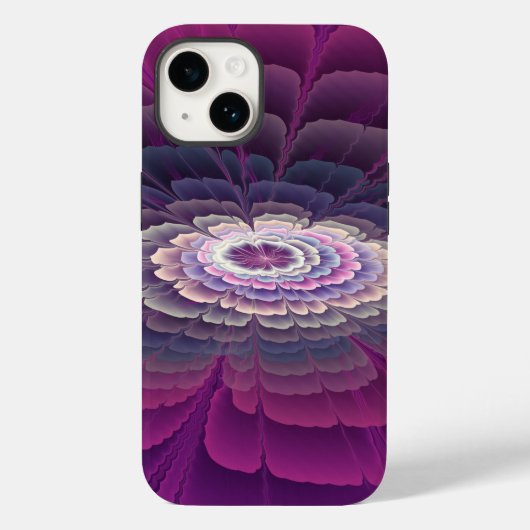 Strikende bloem Kleurrijke abstracte fractale kuns Case-Mate iPhone Case (Achterkant)