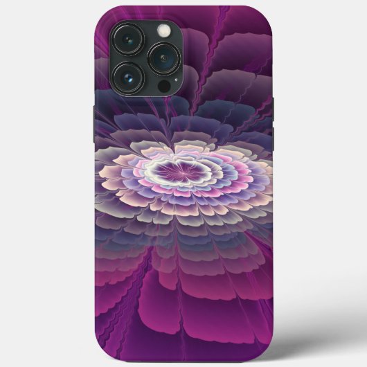 Strikende bloem kleurrijke abstracte fractale kuns Case-Mate iPhone case (Achterkant)