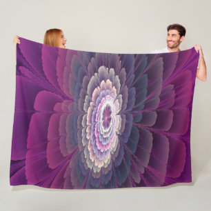 Strikende bloem kleurrijke abstracte fractale kuns fleece deken