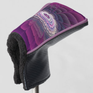 Strikende bloem kleurrijke abstracte fractale kuns golfheadcover