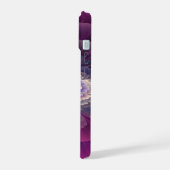 Strikende bloem kleurrijke abstracte fractale kuns iPhone 15 case (Linkerkant)