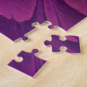 Strikende bloem kleurrijke abstracte fractale kuns legpuzzel (Zijkant)