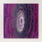 Strikende bloem kleurrijke abstracte fractale kuns legpuzzel (Horizontaal)