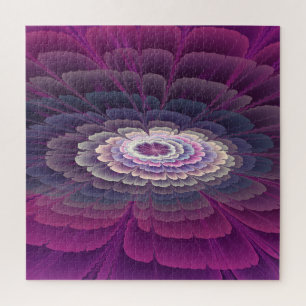 Strikende bloem kleurrijke abstracte fractale kuns legpuzzel