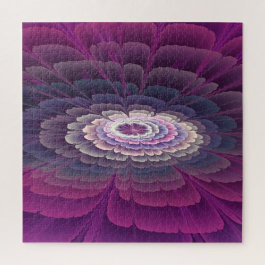 Strikende bloem kleurrijke abstracte fractale kuns legpuzzel (Verticaal)