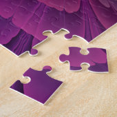 Strikende bloem kleurrijke abstracte fractale kuns legpuzzel (Zijkant)