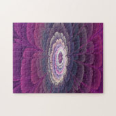 Strikende bloem kleurrijke abstracte fractale kuns legpuzzel (Horizontaal)