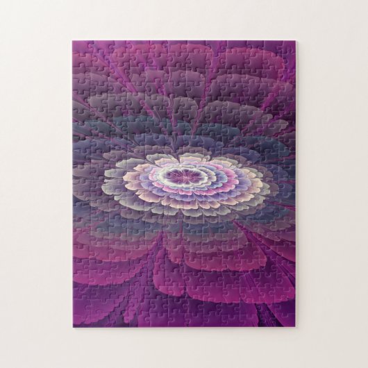 Strikende bloem kleurrijke abstracte fractale kuns legpuzzel (Verticaal)