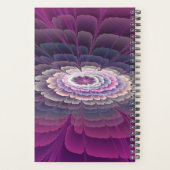 Strikende Bloem Kleurrijke Abstracte Fractale Kuns Planner (Achterkant)