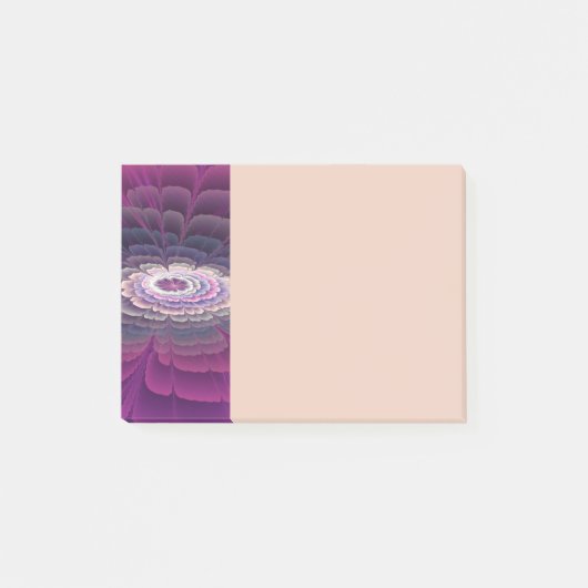 Strikende bloem kleurrijke abstracte fractale kuns post-it® notes (Voorkant)