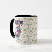 Strikende geometrische monogrammok - J voor Jack Mok (Voorkant links)