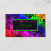 Strikende moderne regenboog iriserende kleuren kortingskaartje (Achterkant)