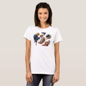 Strikende Roze ABSTRACTE KUNST Grafische T-shirt (Voorkant volledig)