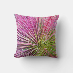 Strikende Roze Gestileerde Plant Worp Kussen