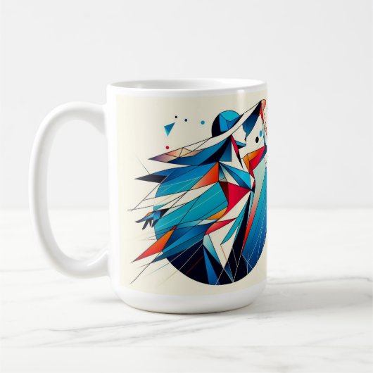 Strikende visuele kunst #15 koffiemok (Links)