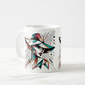 Strikende visuele kunst #5 koffiemok (Voorkant links)
