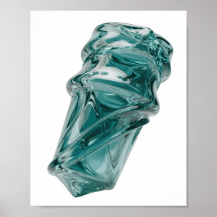 Strikende Zilveren ABSTRACTE KUNST Moderne Vormgev Poster