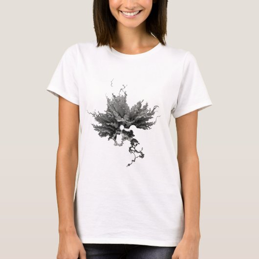 Strikende Zilveren ABSTRACTE KUNST Ontwerp T-shirt (Voorkant)