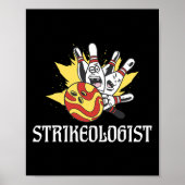 Strikeoloog Bowling Team Bowler Poster (Voorkant)