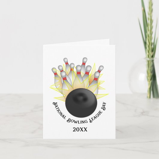 STRIKER! Bowling Ball en Pins Kaart (Voorkant)