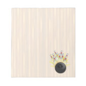 STRIKER! Bowling Ball en Pins Notitieblok (Voorkant)
