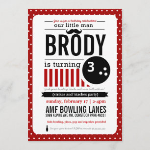 Strikes en Staches-uitnodiging Kaart