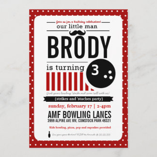 Strikes en Staches-uitnodiging Kaart