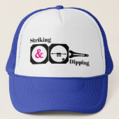 Striking and Dipping- Geologist's Transit Compass Trucker Pet (Voorkant)