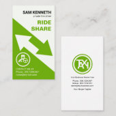 Striking Arrow Taxi Travel Routes Ride Share Visitekaartje (Voorkant / Achterkant)