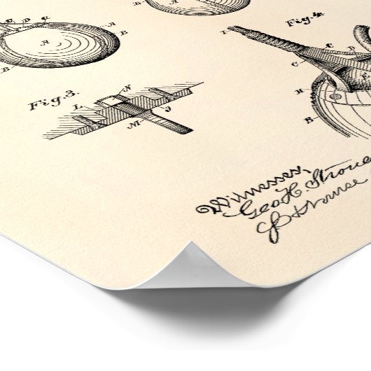 Striking Bag 1891 Patent Art - Old Peper Poster (Hoek)