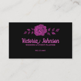 Striking Black Pink Roos Visitekaartje