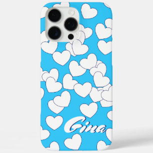 Striking Blauw, Aangepaste Naamsjabloon, Lieve Har iPhone 16 Pro Max Hoesje