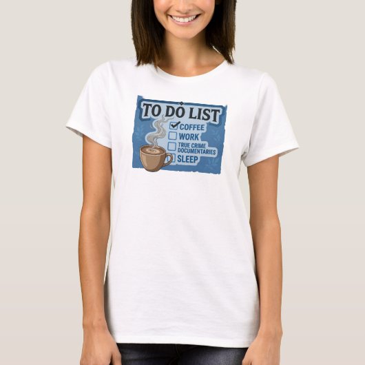 Striking Blue COFFIE WERK ECHTE MISDAAD T-shirt (Voorkant)